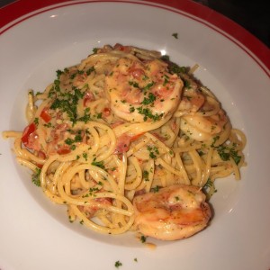 camarones en crema rosada
