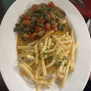 Camarones con Papitas