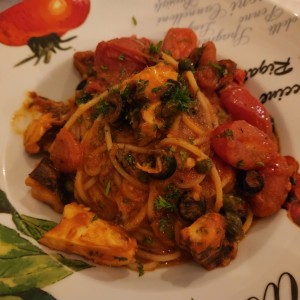 spaguetti con pulpo