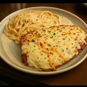 Milanesa de Pollo Alla Parmigiana