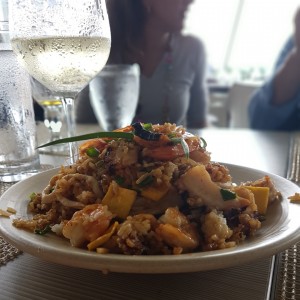 arroz Chaufa de mariscos 