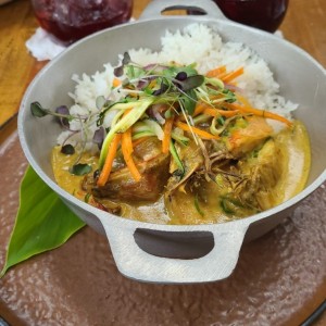 Langostinos al curry