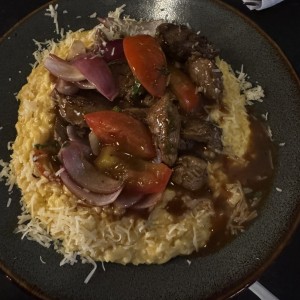 Risotto huacania con saltado