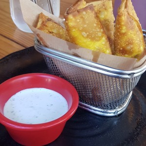 wanton relleno de pollo