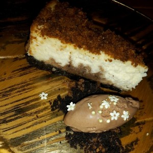 Cheesecake de pistacho y Oreo, en crocante de manzanas INCREIBLE