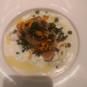 Gnoquis con salmon