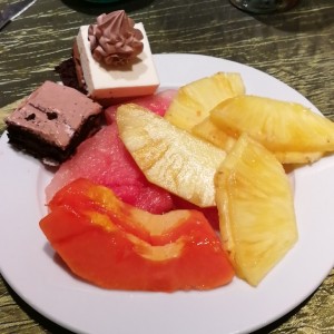 frutas y postres
