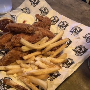 Alitas con papas