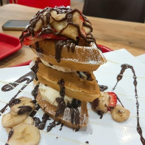 Waffles con Nutella 