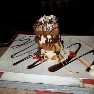 waffles con nutella