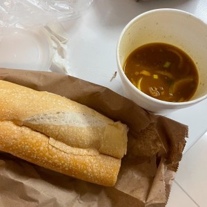 Baguette con Carne Estofada