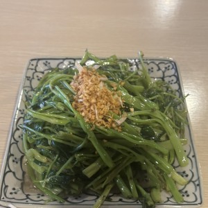 Espinaca de agua con Ajo