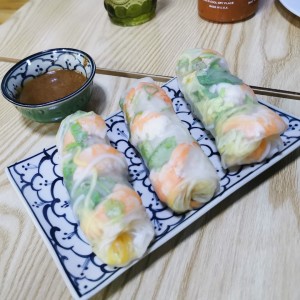 Cuo tom - Rollitos frescos de camarones