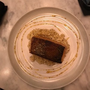 Salmon con risoto