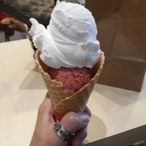 cono de limon y frutos del bosque