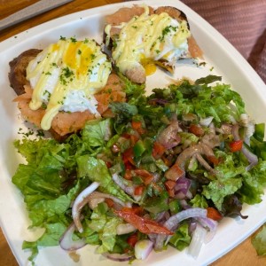 huevos benedicto con salmon