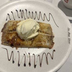 Crepes de dulce de leche y helado!