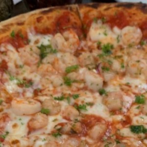 pizza de camarones