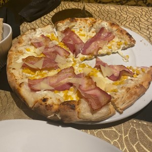 Pizza de queso crema