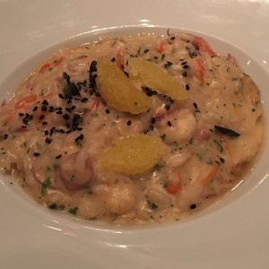 Risotto de camarones y calamares 