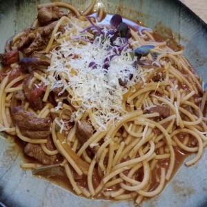 Pasta con filete