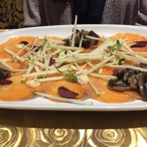 Entradas - Carpaccio di salmone