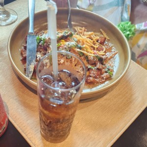 Pasta con trozos de Filite