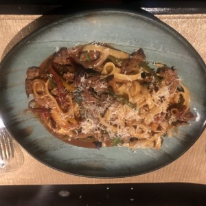 Pasta con filete