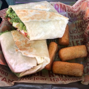 Chicken wrap with casaba