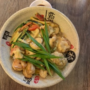 Camarones en salsa curry