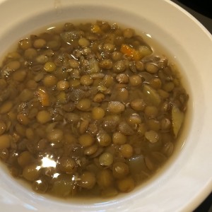 Sopa de lentejas