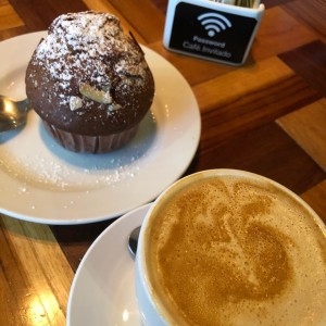 Cup cake de banana y latte vainilla