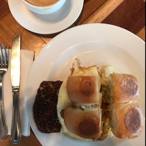 Breakfast Sandwich + Capuccino