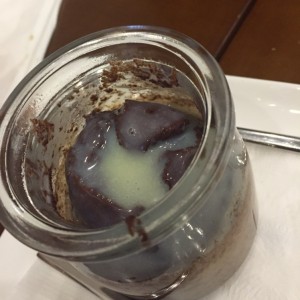 postre volcan de chocolate