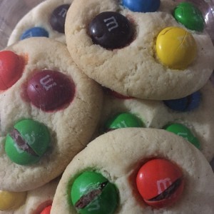 postre galletas con mm