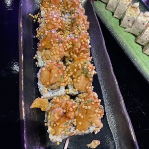 Crocante de salmon y cangrejo