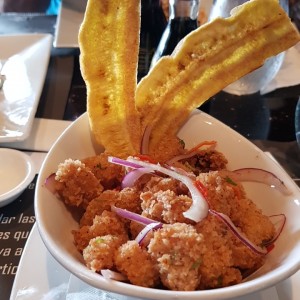 Ceviche frito de corvina