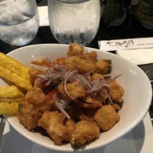 Ceviche frito de corvina
