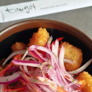 Ceviche frito Corvina