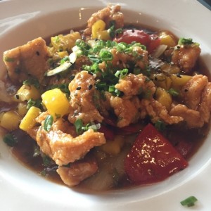 Pollo agridulce picante