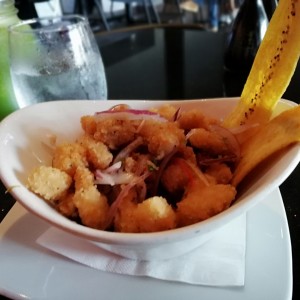 Ceviche frito de corvina
