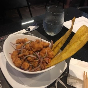Ceviche frito de corvina