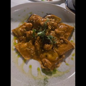 pasta con langostinos