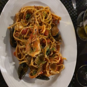 fetuchini con mariscos