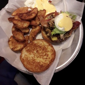 hamburguesa con hongos y bacon 