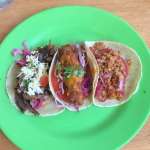 Taco vegetariano, Mariachi Chorrillo y Cochinita Pibil