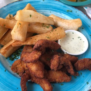dedos de pescado quemados