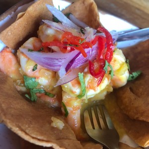 Camarones con maracuya
