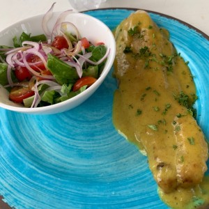 filete de pescado con coco y curry