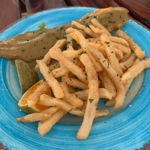 Filete de pescado con coco y curry